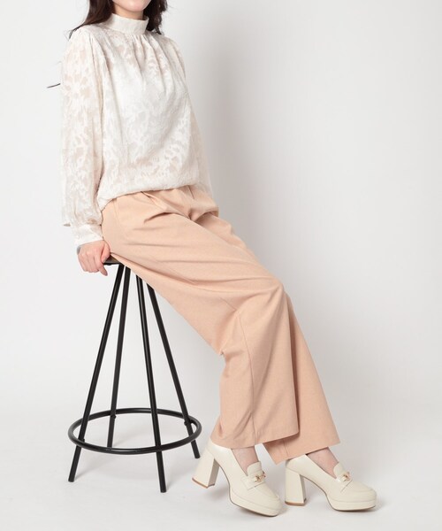 ESPERANZA(エスペランサ)の「厚底ヒールアップローファー(パンプス・レディース・チョコ/アイボリー/ブラック系1・24.0cm/23.5cm/23.0cm/22.5cm/22.0cm/24.5cm)」の6枚目の写真