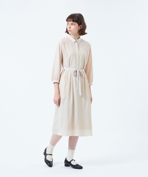 MACKINTOSH PHILOSOPHY(マッキントッシュ フィロソフィー)の「レタリングジオメトリープリントワンピース(ワンピース・レディース・ホワイト系その他/ブラック・38/36/34)」の10枚目の写真