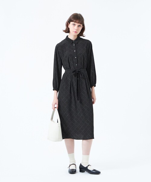 MACKINTOSH PHILOSOPHY(マッキントッシュ フィロソフィー)の「レタリングジオメトリープリントワンピース(ワンピース・レディース・ホワイト系その他/ブラック・38/36/34)」の11枚目の写真
