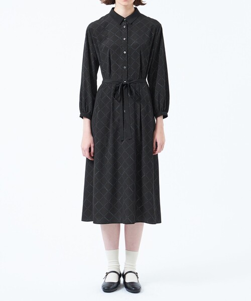 MACKINTOSH PHILOSOPHY(マッキントッシュ フィロソフィー)の「レタリングジオメトリープリントワンピース(ワンピース・レディース・ホワイト系その他/ブラック・38/36/34)」の9枚目の写真