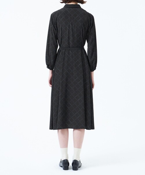 MACKINTOSH PHILOSOPHY(マッキントッシュ フィロソフィー)の「レタリングジオメトリープリントワンピース(ワンピース・レディース・ホワイト系その他/ブラック・38/36/34)」の7枚目の写真