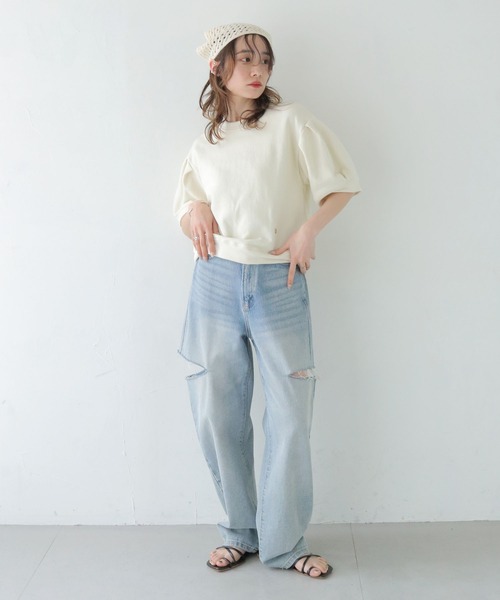 CLEIO(クレイオ)の「【CLEIO】クロシェバブーシュカ(ニットキャップ/ビーニー・レディース・ブラック/アイボリー/テラコッタ・FREE)」の19枚目の写真