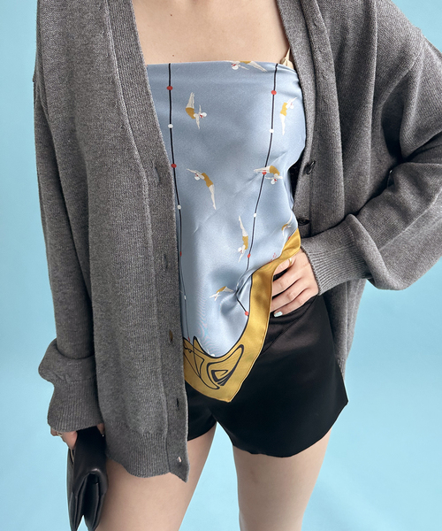 EDIT. FOR LULU（エディットフォールル）の「【A PIECE OF CHIC/ア・ピース・オブ・シック】silk skirf swim（バンダナ/スカーフ・レディース・サックスブルー・FREE）」の6枚目の写真