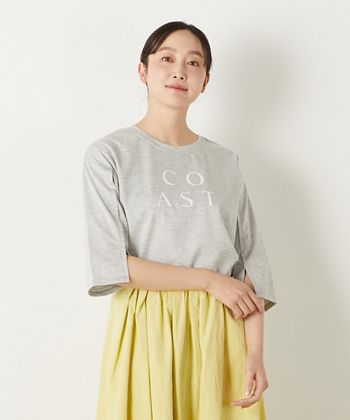 MELROSE claire(メルローズ クレール)の「ローマプリントTシャツ(Tシャツ/カットソー・レディース・ブラック/トップグレー/ホワイト・FREE)」の5枚目の写真
