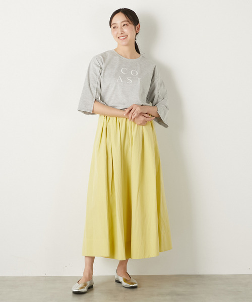 MELROSE claire(メルローズ クレール)の「ローマプリントTシャツ(Tシャツ/カットソー・レディース・ブラック/トップグレー/ホワイト・FREE)」の6枚目の写真