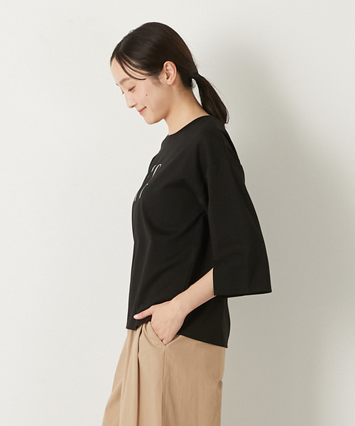 MELROSE claire(メルローズ クレール)の「ローマプリントTシャツ(Tシャツ/カットソー・レディース・ブラック/トップグレー/ホワイト・FREE)」の15枚目の写真