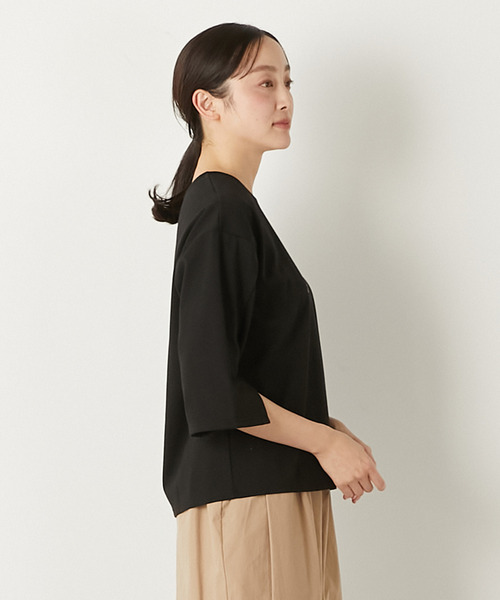 MELROSE claire(メルローズ クレール)の「ローマプリントTシャツ(Tシャツ/カットソー・レディース・ブラック/トップグレー/ホワイト・FREE)」の17枚目の写真