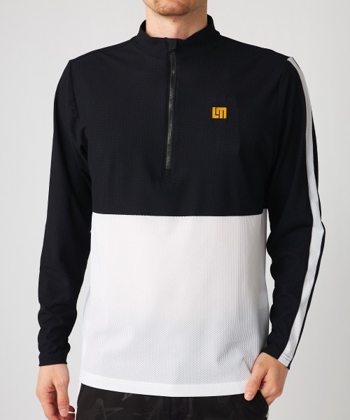 Loudmouth/ラウドマウス】ハーフジップ長袖シャツ モックネック