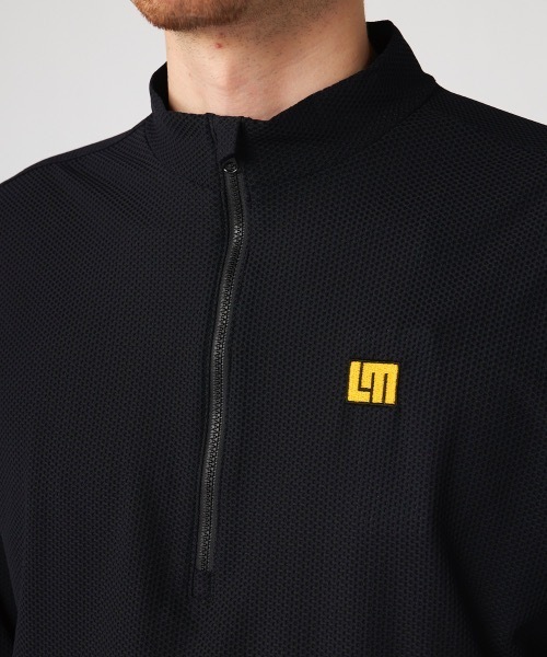 LOUDMOUTH ラウドマウス　ゴルフ モックネックシャツ　ブラック　L 新作 LOUDMOUTH ラウドマウス メンズ モックネックシャツ ゴルフ