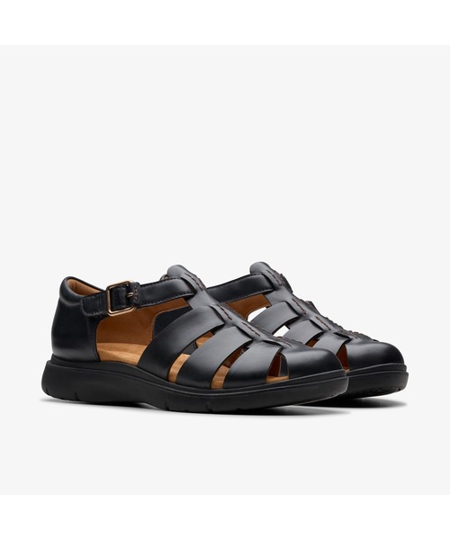 Clarks（クラークス）の「Certina Sun / セルティナサン（ブラックレザー）（サンダル・レディース・ブラック・UK3/UK3.5/UK4/UK4.5/UK5/UK5.5/UK6）」の4枚目の写真