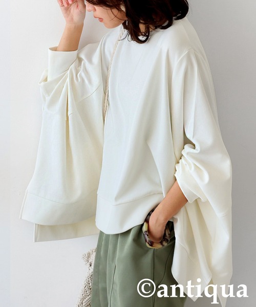 antiqua(アンティカ)の「モードワイドトップス(その他トップス・レディース・ホワイト/ブルー/ブラック・ONESIZE)」の3枚目の写真