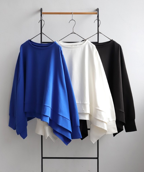 antiqua(アンティカ)の「モードワイドトップス(その他トップス・レディース・ホワイト/ブルー/ブラック・ONESIZE)」の10枚目の写真