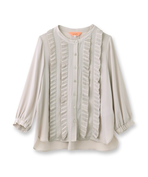 スーナウーナ（SunaUna）/【お仕事にも！／プリーツフリル】春色ブラウス セール】【お仕事にも！／プリーツフリル】春色ブラウス（シャツ