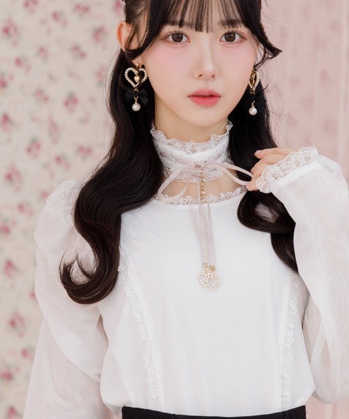 ROJITA（ロジータ）の「ビジューチェーンシアートップス（Tシャツ/カットソー・レディース・ブラック/ホワイト/ピンク・FREE）」の12枚目の写真