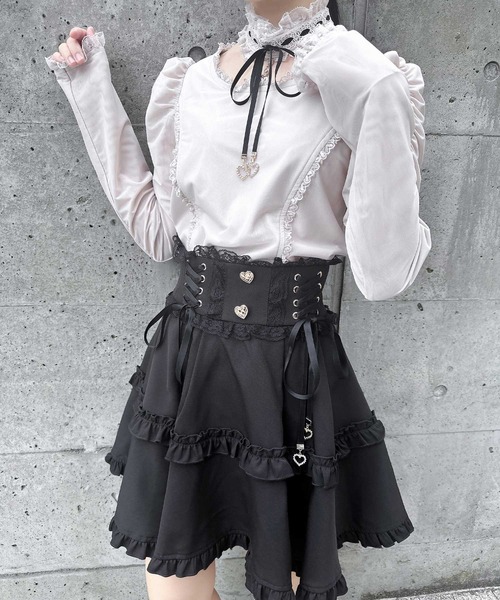 ROJITA（ロジータ）の「ビジューチェーンシアートップス（Tシャツ/カットソー・レディース・ブラック/ホワイト/ピンク・FREE）」の22枚目の写真