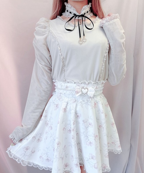 ROJITA（ロジータ）の「ビジューチェーンシアートップス（Tシャツ/カットソー・レディース・ブラック/ホワイト/ピンク・FREE）」の21枚目の写真