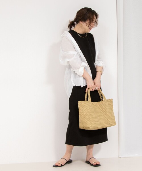 NOLLEY’S（ノーリーズ）の「【MD 二見☆別注】ウォッシャブルダブルフェイスカットワンピース（ワンピース・レディース・ブラック/グレー・38）」の7枚目の写真