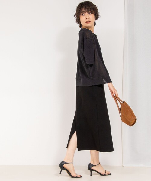 NOLLEY’S（ノーリーズ）の「【MD 二見☆別注】ウォッシャブルダブルフェイスカットワンピース（ワンピース・レディース・ブラック/グレー・38）」の17枚目の写真