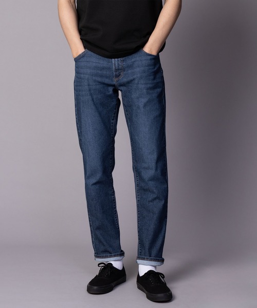 NAVY(ネイビー)の「NAVY SARARI COOLデニムストレートパンツ【冷感 ドライ ストレッチ】(デニムパンツ・メンズ・ワンウォッシュ/ブルー系その他・S/M/L/XL/XXL)」の3枚目の写真