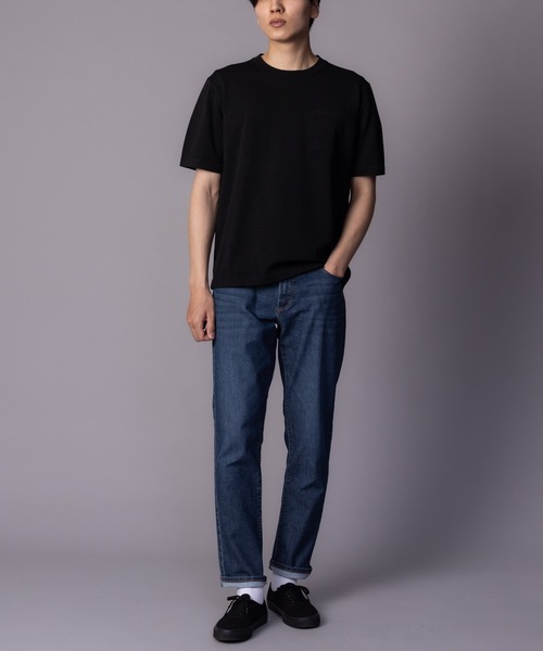 NAVY(ネイビー)の「NAVY SARARI COOLデニムストレートパンツ【冷感 ドライ ストレッチ】(デニムパンツ・メンズ・ワンウォッシュ/ブルー系その他・S/M/L/XL/XXL)」の7枚目の写真
