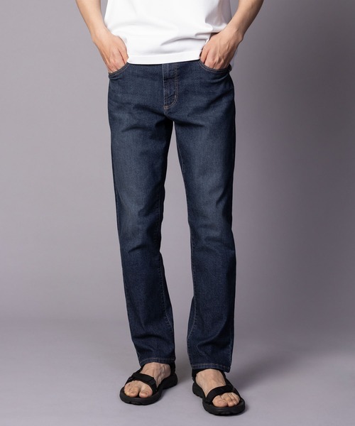 NAVY(ネイビー)の「NAVY SARARI COOLデニムストレートパンツ【冷感 ドライ ストレッチ】(デニムパンツ・メンズ・ワンウォッシュ/ブルー系その他・S/M/L/XL/XXL)」の8枚目の写真