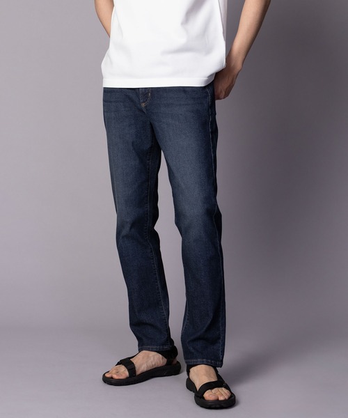 NAVY(ネイビー)の「NAVY SARARI COOLデニムストレートパンツ【冷感 ドライ ストレッチ】(デニムパンツ・メンズ・ワンウォッシュ/ブルー系その他・S/M/L/XL/XXL)」の9枚目の写真