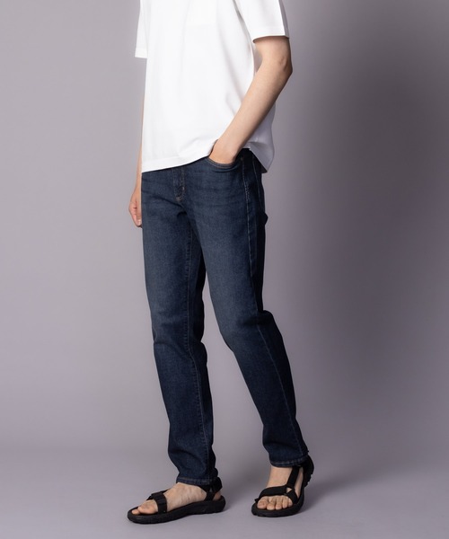 NAVY(ネイビー)の「NAVY SARARI COOLデニムストレートパンツ【冷感 ドライ ストレッチ】(デニムパンツ・メンズ・ワンウォッシュ/ブルー系その他・S/M/L/XL/XXL)」の11枚目の写真