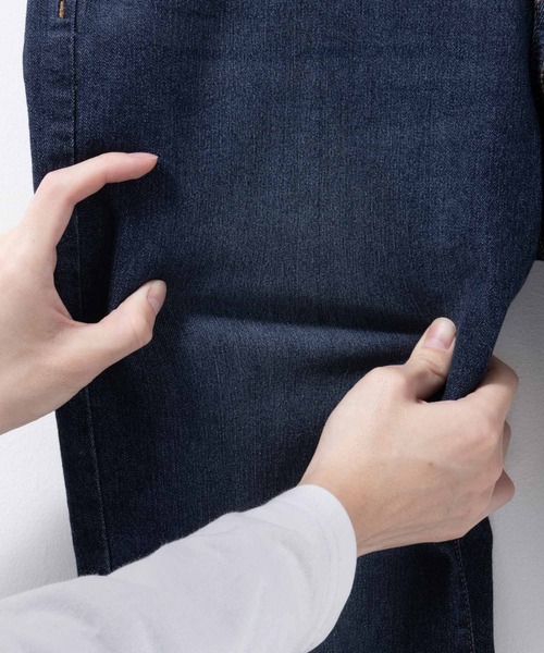 NAVY(ネイビー)の「NAVY SARARI COOLデニムストレートパンツ【冷感 ドライ ストレッチ】(デニムパンツ・メンズ・ワンウォッシュ/ブルー系その他・S/M/L/XL/XXL)」の21枚目の写真