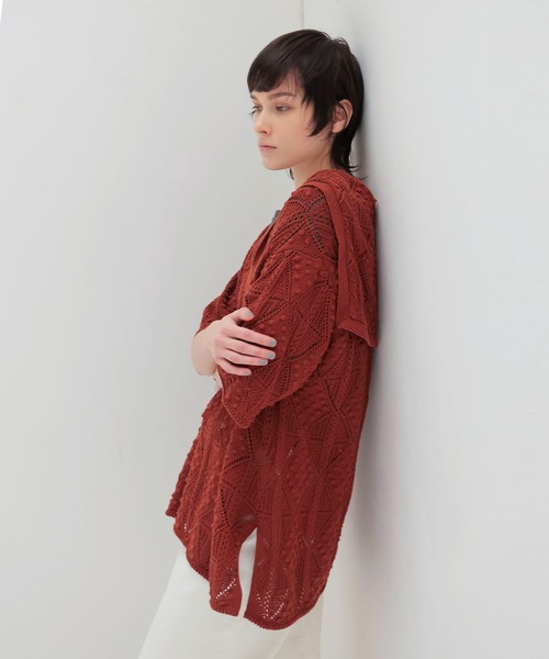 venit（ヴェニット）の「VENIT / popcorn sailor color knit(ポップコーンセーラーカラーニット VEK-7503-A)（ニット/セーター・レディース・ブラック/ブラウン・38）」の3枚目の写真