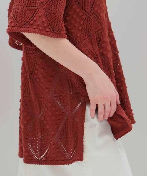 venit（ヴェニット）の「VENIT / popcorn sailor color knit(ポップコーンセーラーカラーニット VEK-7503-A)（ニット/セーター・レディース・ブラック/ブラウン・38）」の8枚目の写真