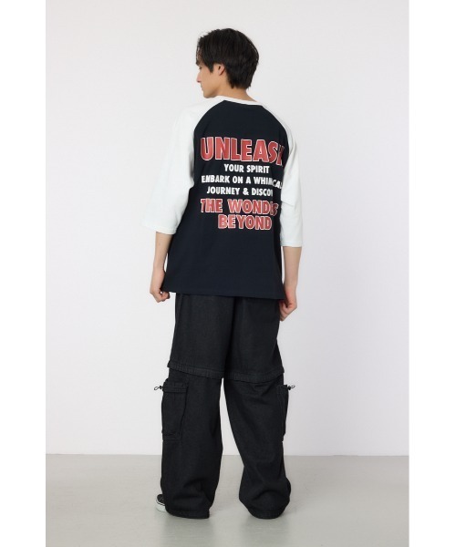 RODEO CROWNS WIDE BOWL（ロデオクラウンズワイドボウル）の「ウィムジー7分袖Tシャツ（Tシャツ/カットソー・メンズ・ライトイエロー/ブラック/ホワイト・MEDIUM/LARGE）」の12枚目の写真