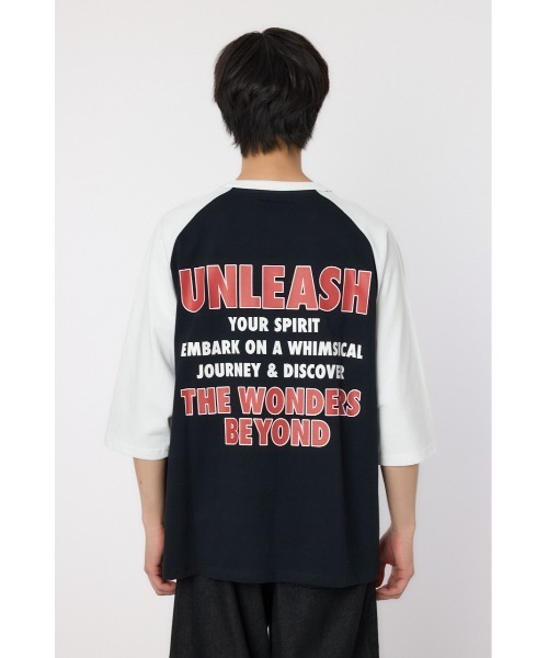 RODEO CROWNS WIDE BOWL（ロデオクラウンズワイドボウル）の「ウィムジー7分袖Tシャツ（Tシャツ/カットソー・メンズ・ライトイエロー/ブラック/ホワイト・MEDIUM/LARGE）」の9枚目の写真