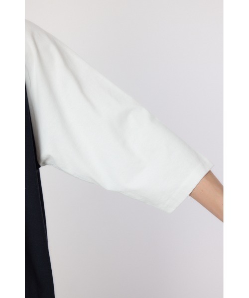 RODEO CROWNS WIDE BOWL（ロデオクラウンズワイドボウル）の「ウィムジー7分袖Tシャツ（Tシャツ/カットソー・メンズ・ライトイエロー/ブラック/ホワイト・MEDIUM/LARGE）」の5枚目の写真