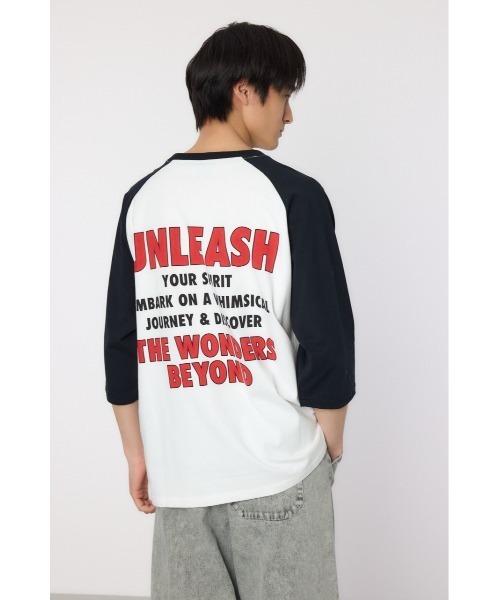 RODEO CROWNS WIDE BOWL（ロデオクラウンズワイドボウル）の「ウィムジー7分袖Tシャツ（Tシャツ/カットソー・メンズ・ライトイエロー/ブラック/ホワイト・MEDIUM/LARGE）」の22枚目の写真