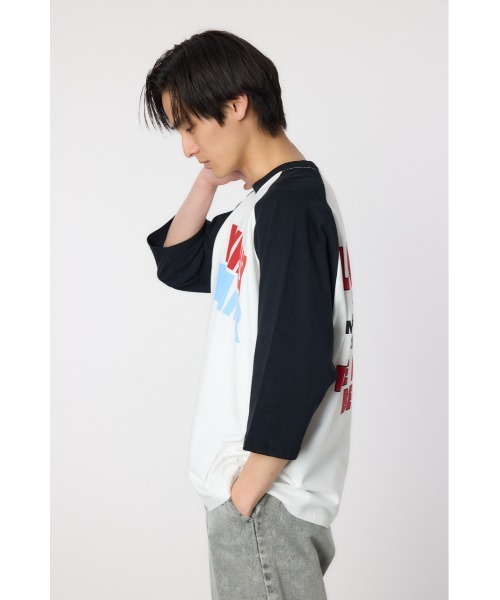 RODEO CROWNS WIDE BOWL（ロデオクラウンズワイドボウル）の「ウィムジー7分袖Tシャツ（Tシャツ/カットソー・メンズ・ライトイエロー/ブラック/ホワイト・MEDIUM/LARGE）」の21枚目の写真