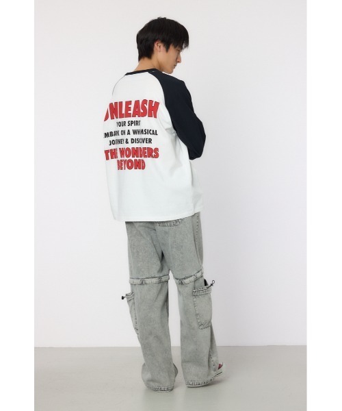 RODEO CROWNS WIDE BOWL（ロデオクラウンズワイドボウル）の「ウィムジー7分袖Tシャツ（Tシャツ/カットソー・メンズ・ライトイエロー/ブラック/ホワイト・MEDIUM/LARGE）」の17枚目の写真