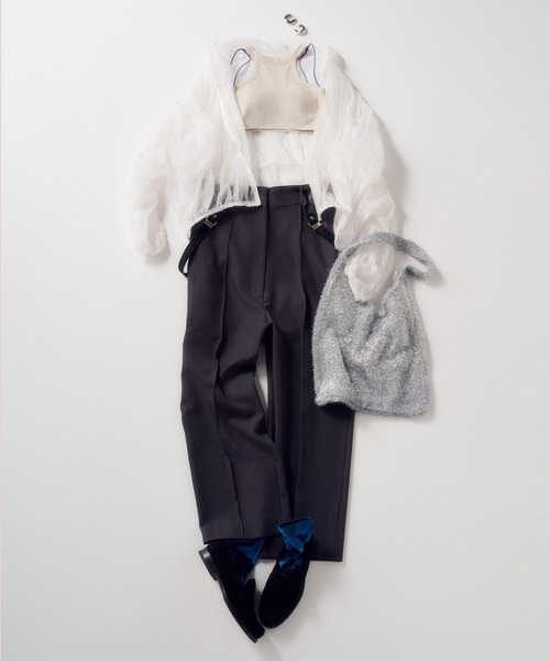 AKTE(アクテ)の「【AKTE × AMPHI】アメリカンスリーブブラトップ(キャミソール・レディース・サンドベージュ/ブラック・FREE)」の11枚目の写真