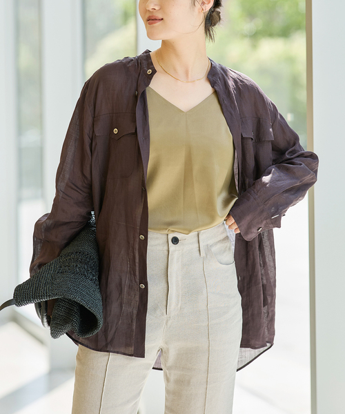 ブラウス シャツ IENA LA BOUCLE ラミーシアーシャツ レディース セール】IENA LA BOUCLE ラミーシアーシャツ（シャツ/ブラウス