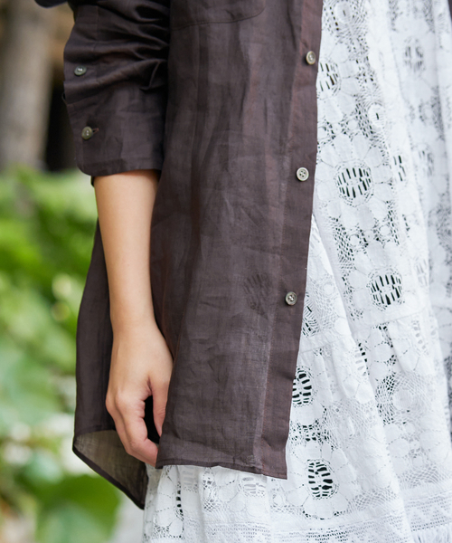 ブラウス シャツ IENA LA BOUCLE ラミーシアーシャツ レディース IENA LA BOUCLE ラミーシアーシャツ（シャツ／ブラウス）｜IENA