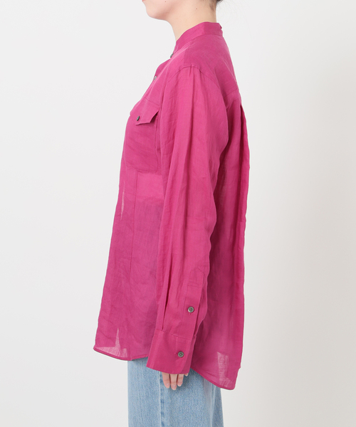 IENA LA BOUCLE（イエナラブークル）の「IENA LA BOUCLE ラミーシアーシャツ（シャツ/ブラウス・レディース・ブラウン/ピンク・FREE）」の7枚目の写真