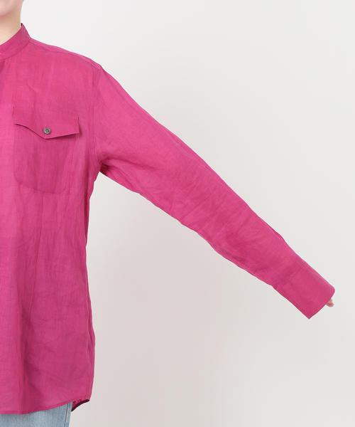 IENA LA BOUCLE（イエナラブークル）の「IENA LA BOUCLE ラミーシアーシャツ（シャツ/ブラウス・レディース・ブラウン/ピンク・FREE）」の10枚目の写真