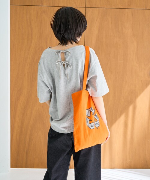 セール】限定展開 バック ベロアリボ ン半袖 Tシャツ（Tシャツ