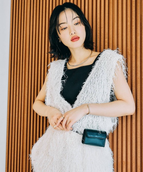 LEPSIM(レプシィム)の「Wポーチベルトバッグ 326230(ボディバッグ/ウエストポーチ・レディース・シルバー/ブラック/グリーン・ONE SIZE)」の2枚目の写真