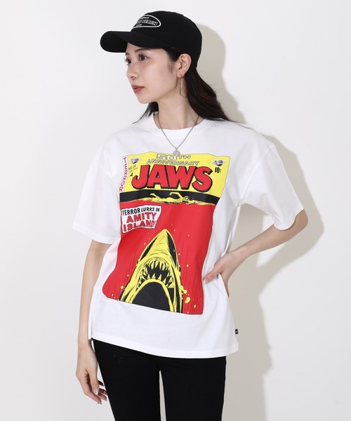 BABYDOLL(ベビードール)の「【綿100%】 親子お揃い JAWS ジョーズ グラフィックTシャツ 0371A(Tシャツ/カットソー・メンズ・ホワイト・S/M/L/XL)」の5枚目の写真