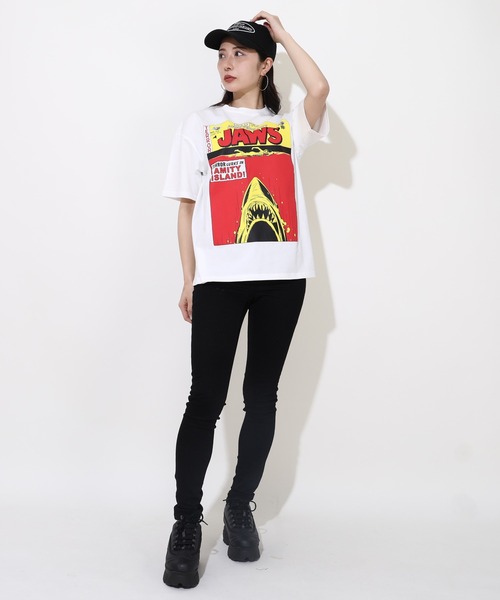 BABYDOLL(ベビードール)の「【綿100%】 親子お揃い JAWS ジョーズ グラフィックTシャツ 0371A(Tシャツ/カットソー・メンズ・ホワイト・S/M/L/XL)」の8枚目の写真