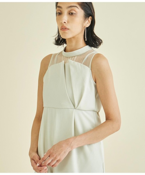 Settimissimo（セッティミッシモ）の「リネンタッチ オーガンジー ドッキング オールインワン（つなぎ/オールインワン・レディース・ダークグレー/アイボリー・FREE）」の7枚目の写真