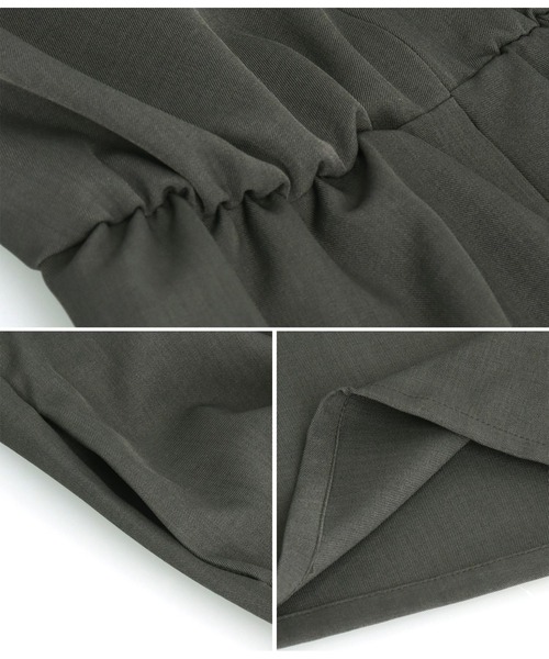 Settimissimo（セッティミッシモ）の「リネンタッチ オーガンジー ドッキング オールインワン（つなぎ/オールインワン・レディース・ダークグレー/アイボリー・FREE）」の17枚目の写真