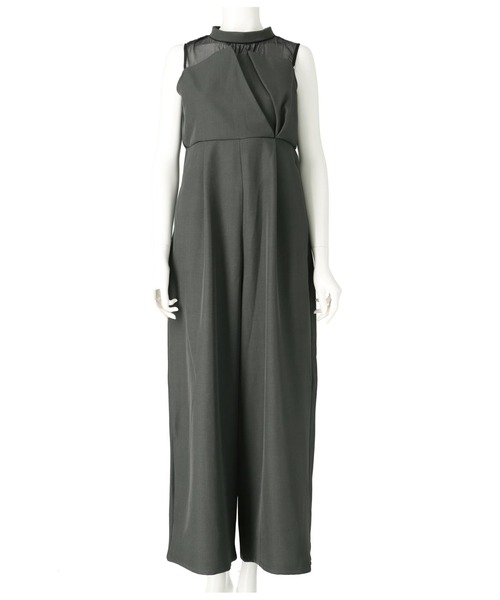 Settimissimo（セッティミッシモ）の「リネンタッチ オーガンジー ドッキング オールインワン（つなぎ/オールインワン・レディース・ダークグレー/アイボリー・FREE）」の19枚目の写真