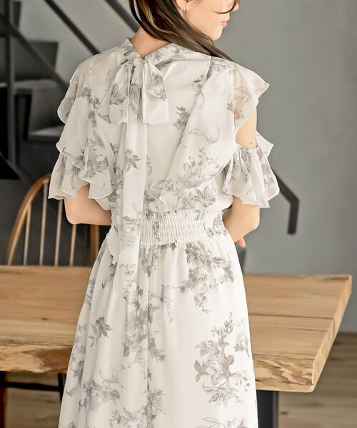 ラッフルスリーブ花柄ワンピース（ワンピース）｜rps（アール