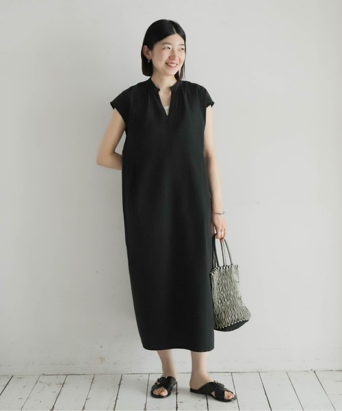 Made in france infinitifフランス製ビンテージワンピース 送料無料】フランス買い付け 60年代製 ブラック X ゴールド